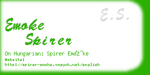 emoke spirer business card